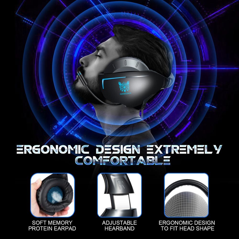 Dynamic Stereo 2.2m Onikuma K7 Gaming Headset For Computer