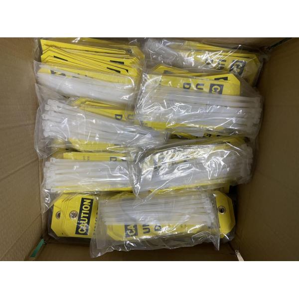 Plastic Caution Tag Vinyl Rectangle Yellow Safety Tag