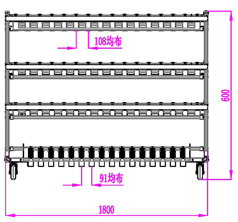 Aluminum alloy  Lean Pipe Flow Material rack