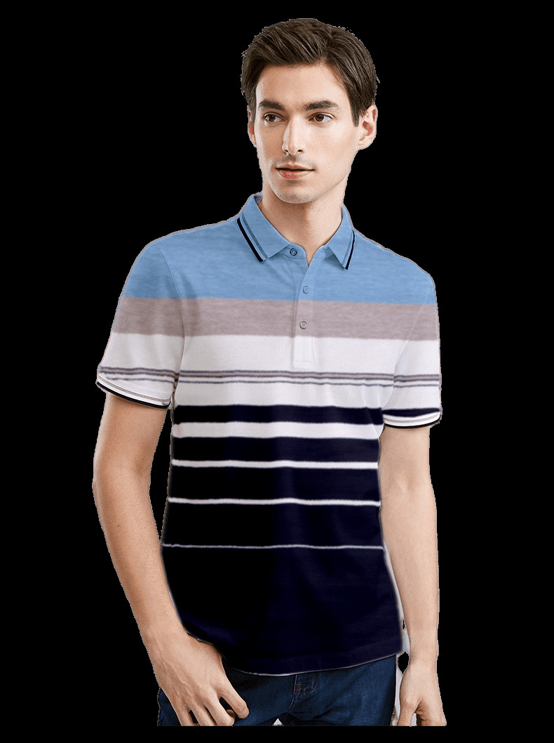 Breathable Elasticity Soft Fashionable Skin-Friendly Classic Striped Knit Fabric For T-Shirt