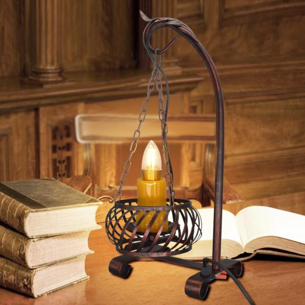 American Vintage Candle Table Light with Plug,Old Design Kerosene Lamp(WH-VTB-01)