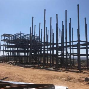 Large Spans Prefabricated Steel Structure Wind Resistance High Rise Buildings