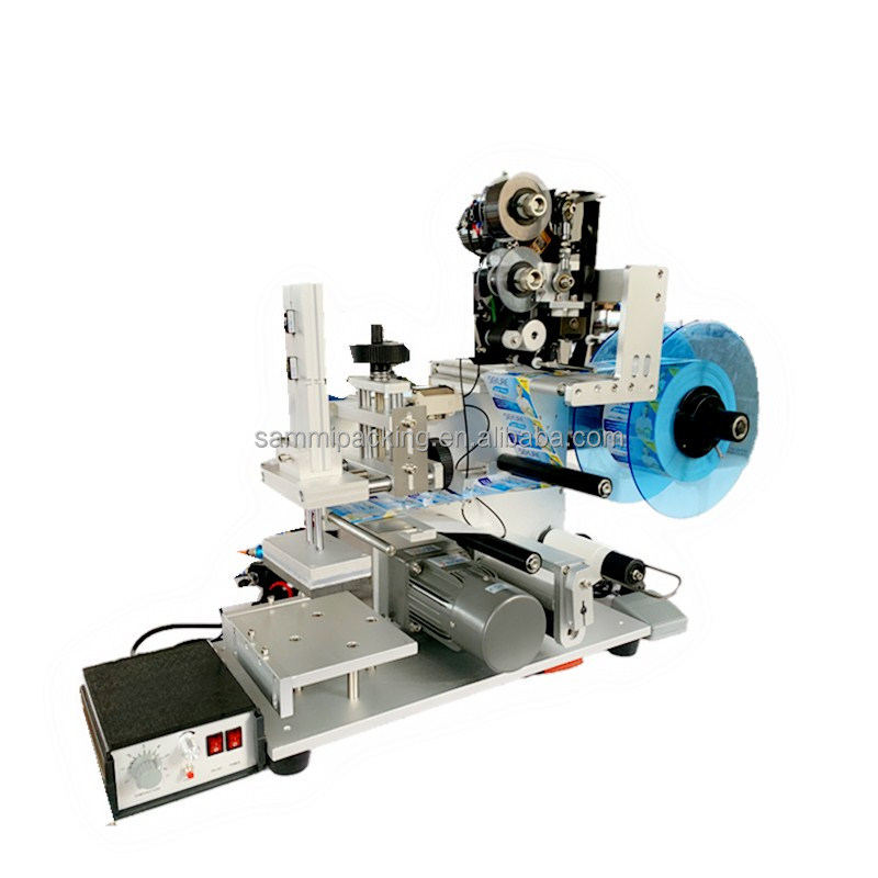 Good quality semi-automatic flat bottle labeling machine packing machine with coder