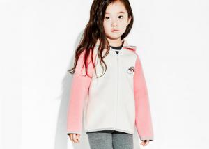 China Small Collor Girls Hooded Sweatshirt , Kids Girls Zip Up Hoodie OEM Avaliable on sale