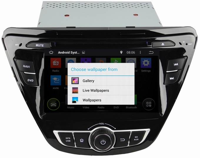 Ouchuangbo Car GPS Navigation Stereo DVD Player Hyundai Elantra 2014 Android 4.4 3G Wifi Bluetooth Radio OCB-7057D