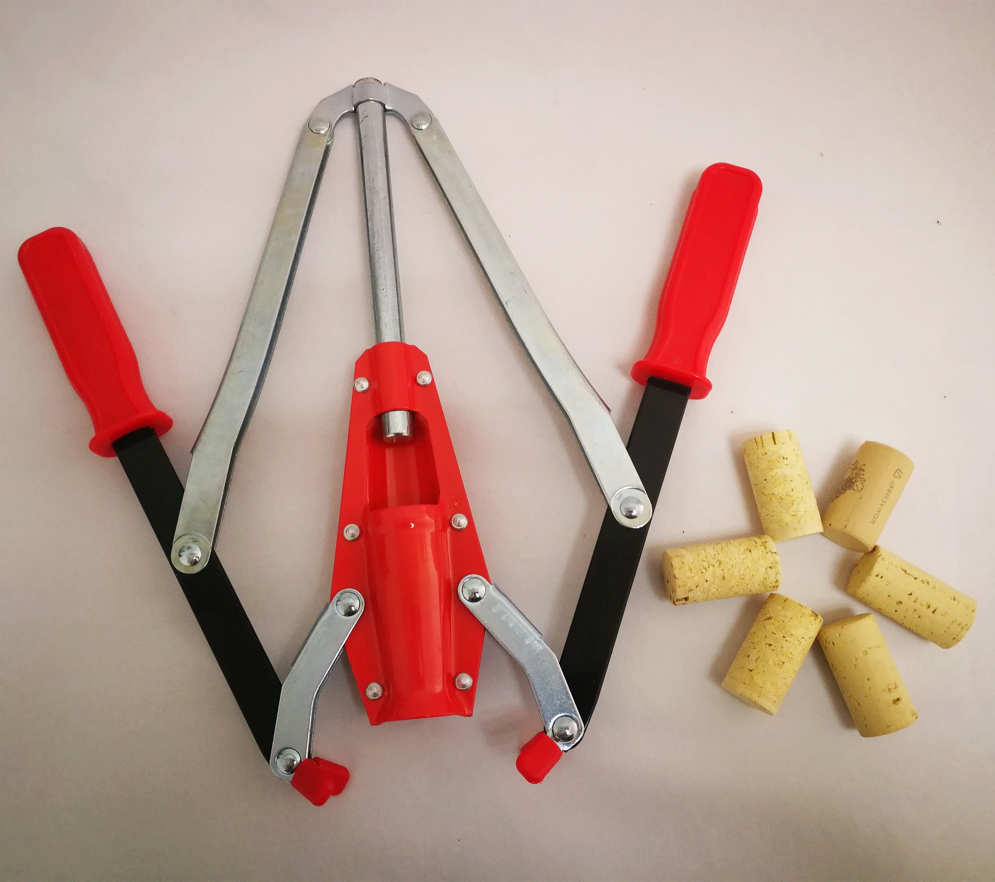 Two Handled Double Lever Wine Corker Easy Use For Home Brew Wine Corks