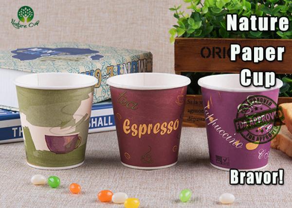 Buy Takeaway 8 Oz Pla Paper Coffee Cups , Disposable Paper Soup Cups With Lids at wholesale prices