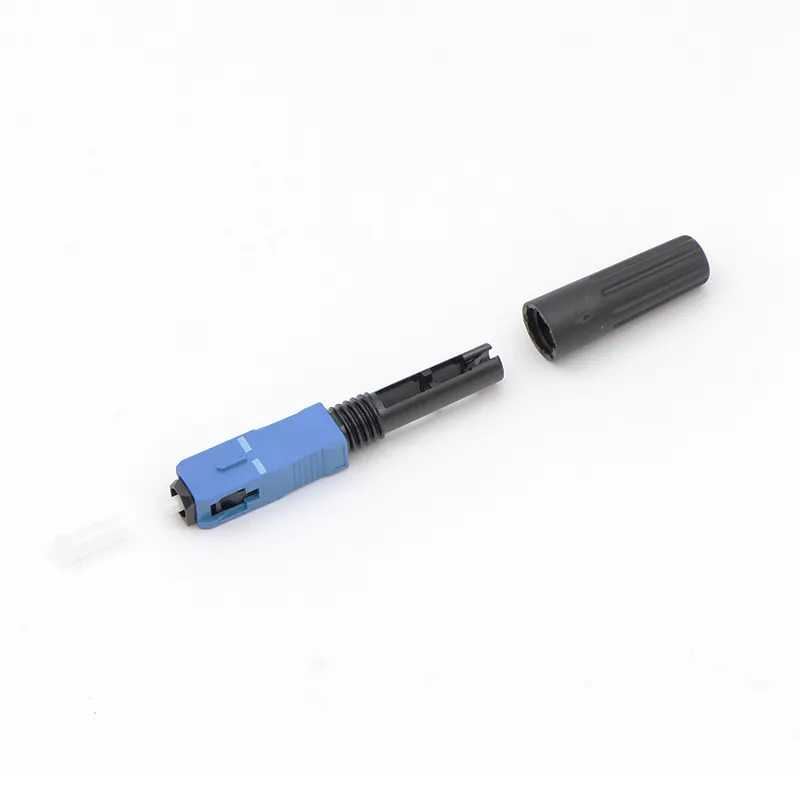 FTTH Singlemode Fiber Optic Quick Connector SC UPC SC APC For Telecom Comunication