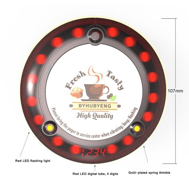 Long range signal distance 3000m full waterproof restaurant wireless queue management pager system