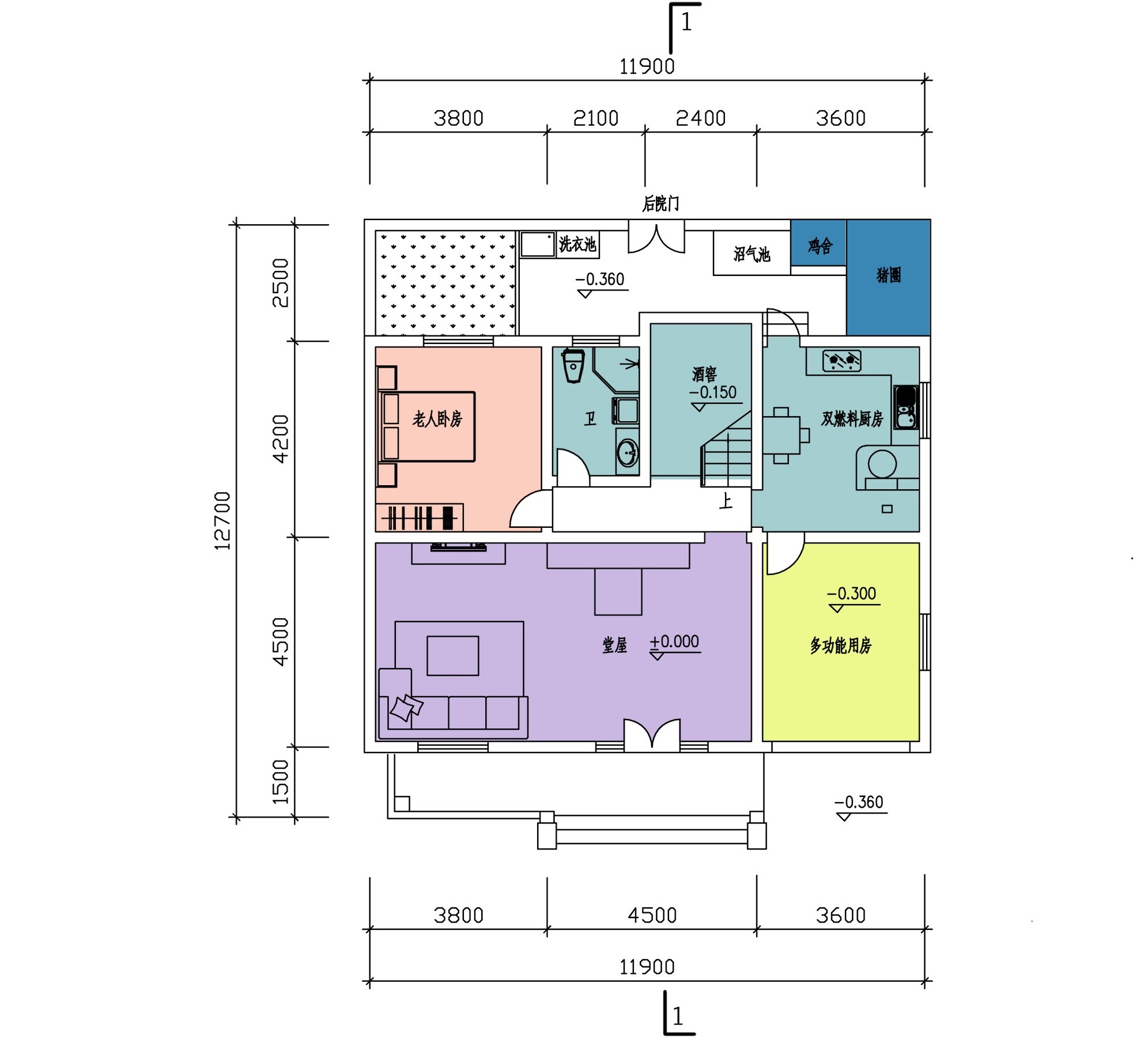 2 Floors Light Steel Structure House Countryside For Residence Long Life