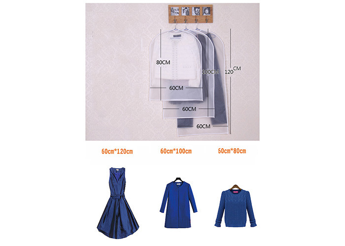 Clear PEVA Hanging Storage Bags Dustproof 60*90cm 60*100cm