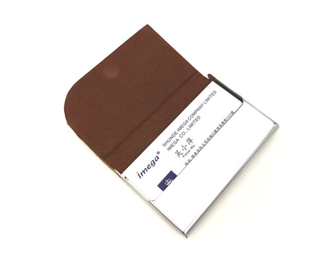 Stainless Iron PU Leather cork card holder Magnetic Eco Friendly Card Case 65g