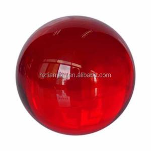 China 100mm Large Clear Acrylic Sphere Customized Plastic Transparent Red Acrylic Ball on sale