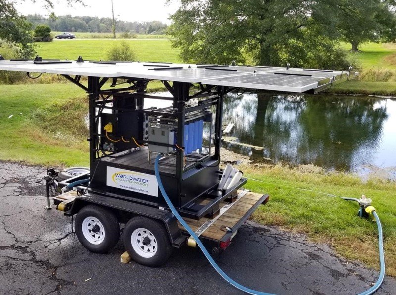 Solar Reverse Osmosis Seawater Desalination System Mobile Machine