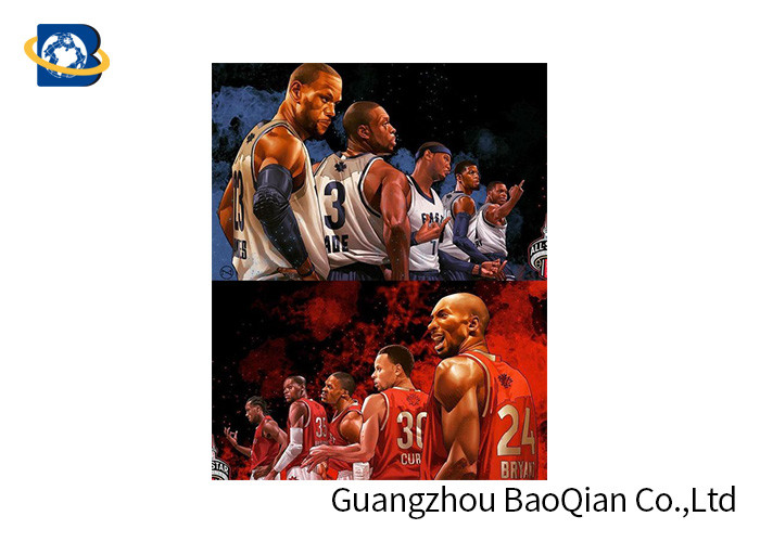 Custom Printing 3D Lenticular Poster PET Flip Image High Definition NBA Star Poster