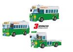 218Pcs DIY Building Blocks Educational Toys Open Door Tour Bus 3 Deformation
