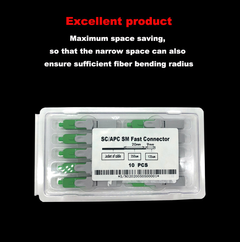 OM1 OM3 FTTH Fast Connector , Field Termination Sc Apc Quick Connector