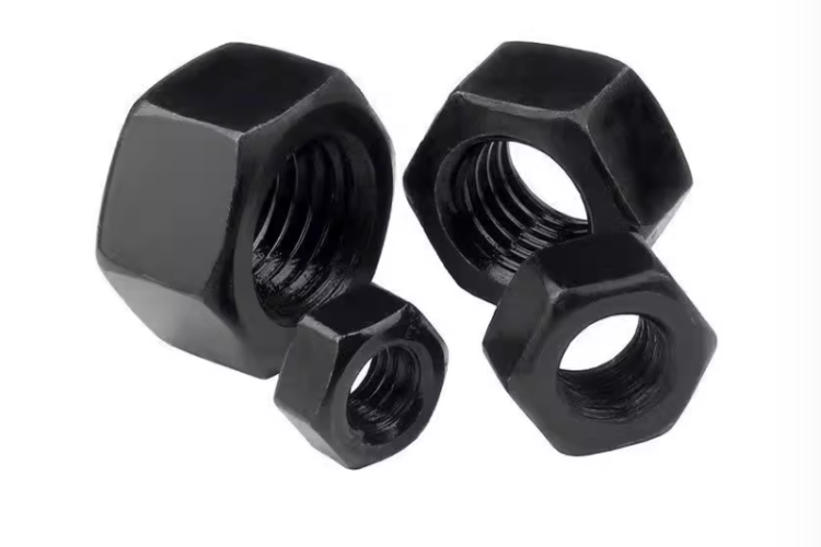 M12 M20 Carbon steel Hexagon Nuts Grade8.8 Black finishing Metal Nuts Class 8.8