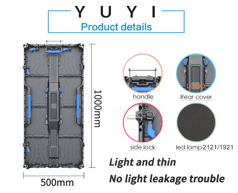 Yuyi Indoor Rental LED Display Screen P2.6 P2.9 P3.91 P4.81 LED Video Wall For Advertising