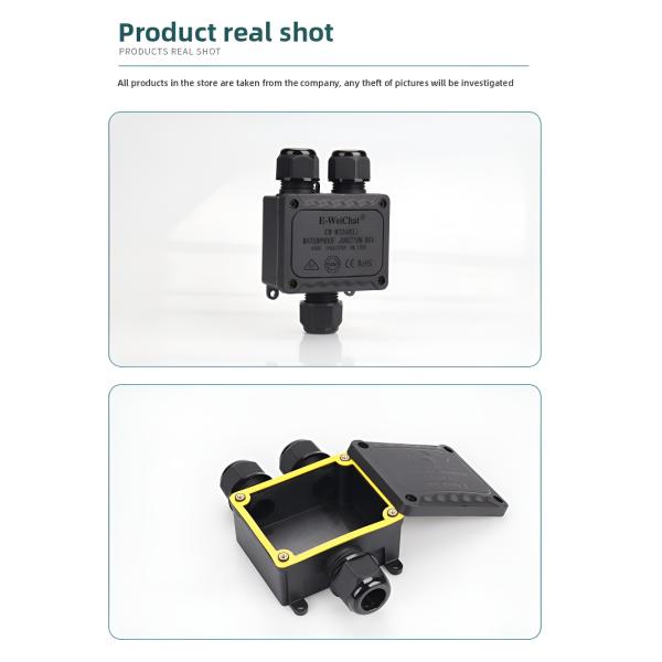 Waterproof Junction Box with IP68 Rating 1-in-2-out Split-Type Design for Harsh Environments