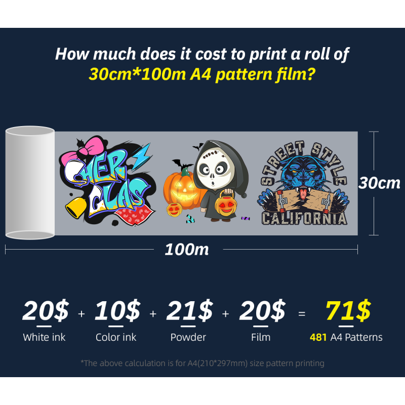 Ingani Supercolor A4 White Ink Pump Circulation 30CM DTF Printer Impresora With Dual I1600 Printhead Powder Shaking Oven Machine
