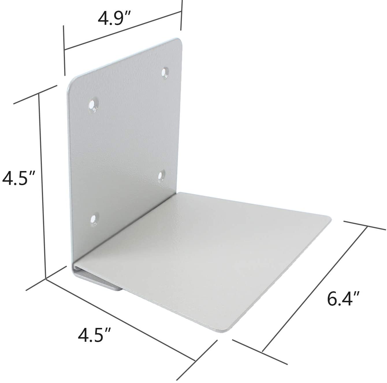 Single-side Bracket Wall Shelf Set of 4 for Nursery Floating Book Storage Solution