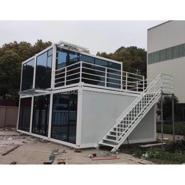 Galvanized Steel Square Tubes Main Structure Customized Color 20ft Container House Prefabricated Temporary Office/Shop/Villa