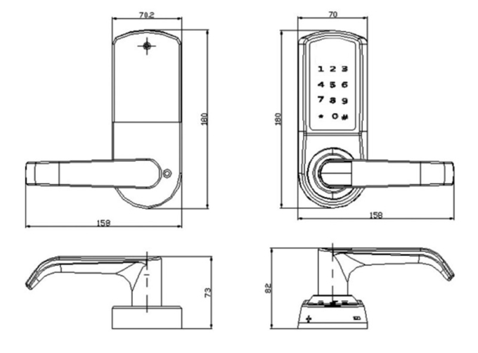 Stainless Steel Deadbolt Mortise Apartment Smart Door Lock with Password TTlock app