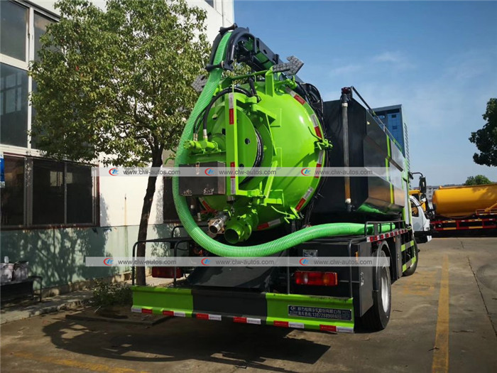 Dongfeng 12000L Tank Capacity High Pressure Jetting Vacuum Cleaning Sewage Suction Truck