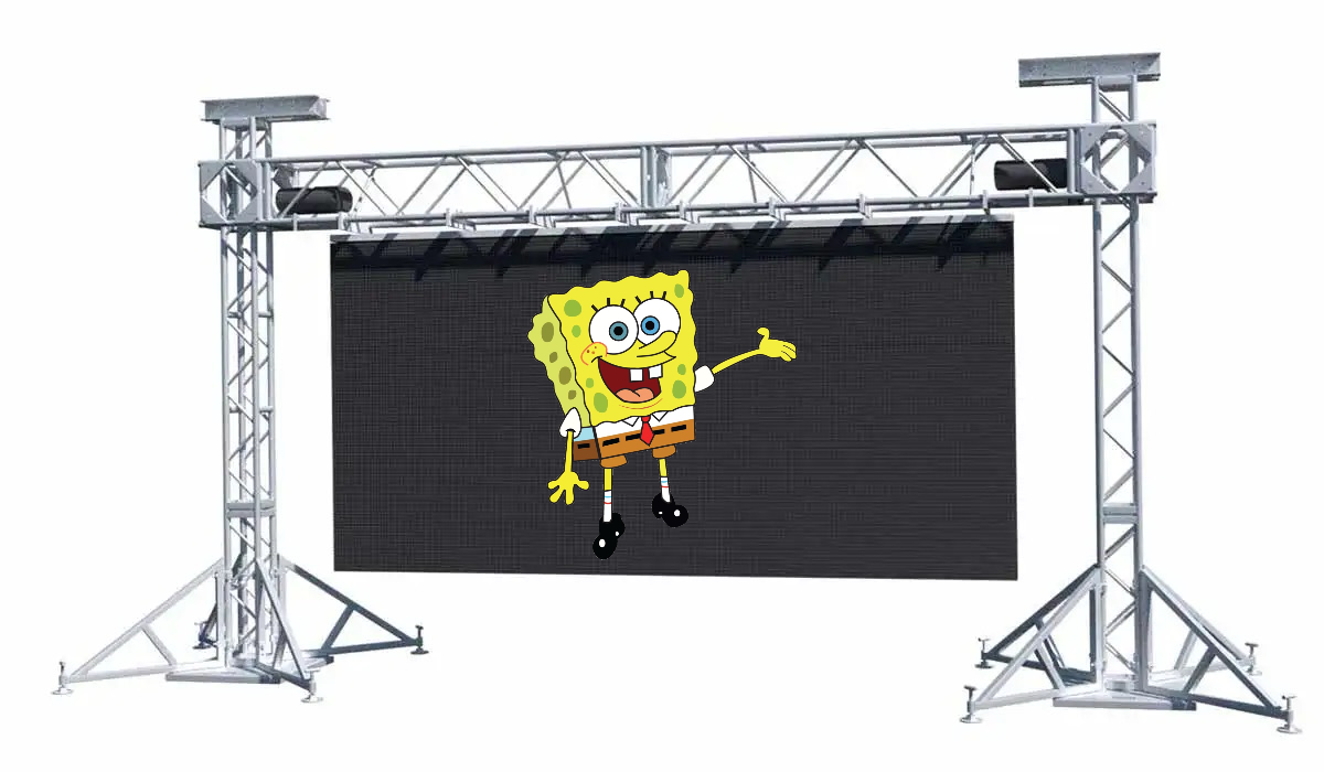 Waterproof LED Screen Bracket Aluminum LED Wall Ground Support Truss