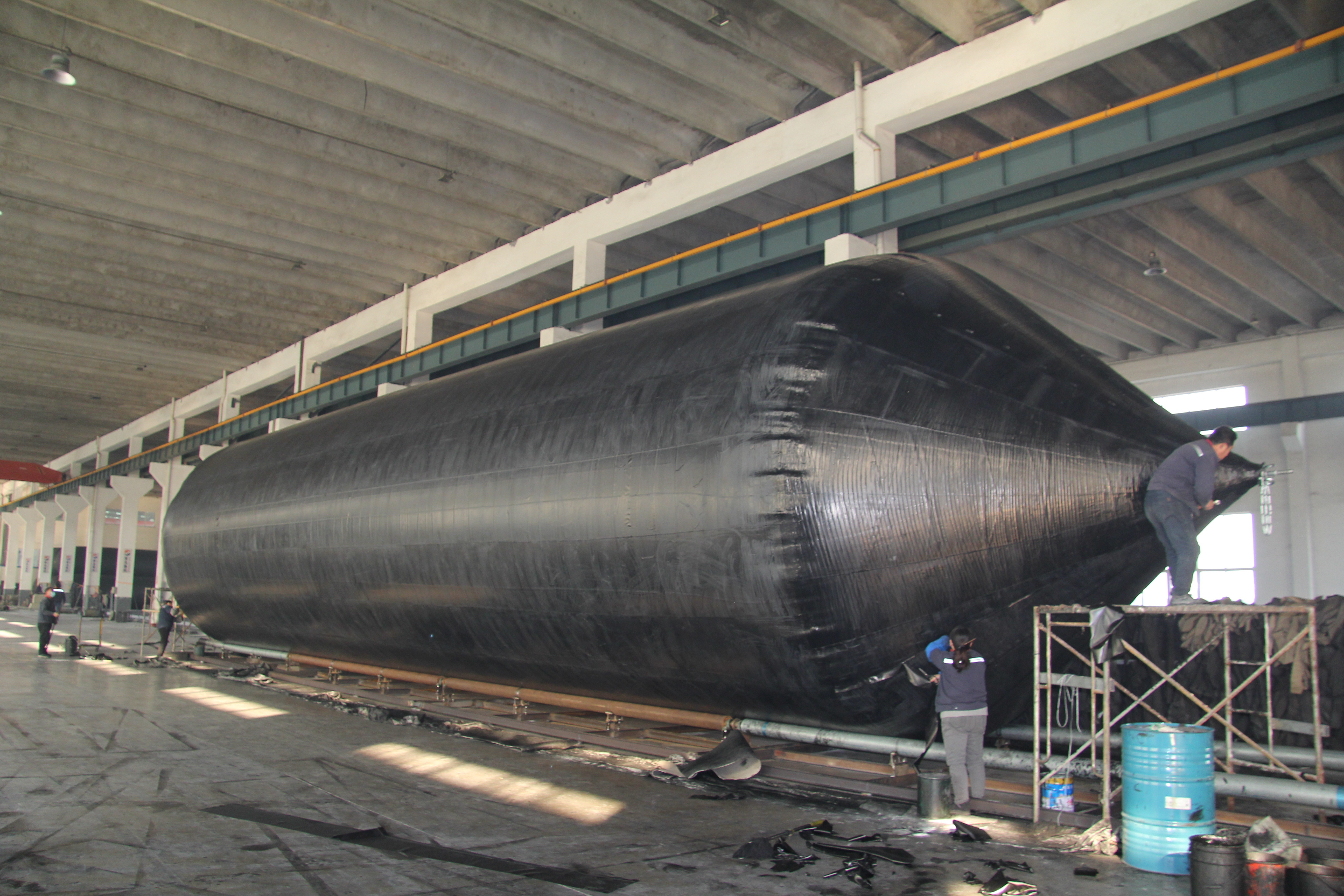 5.15m X 25m Buoyancy Airbag With Tyre Cord Rubber Layer And ISO14409 Certificate