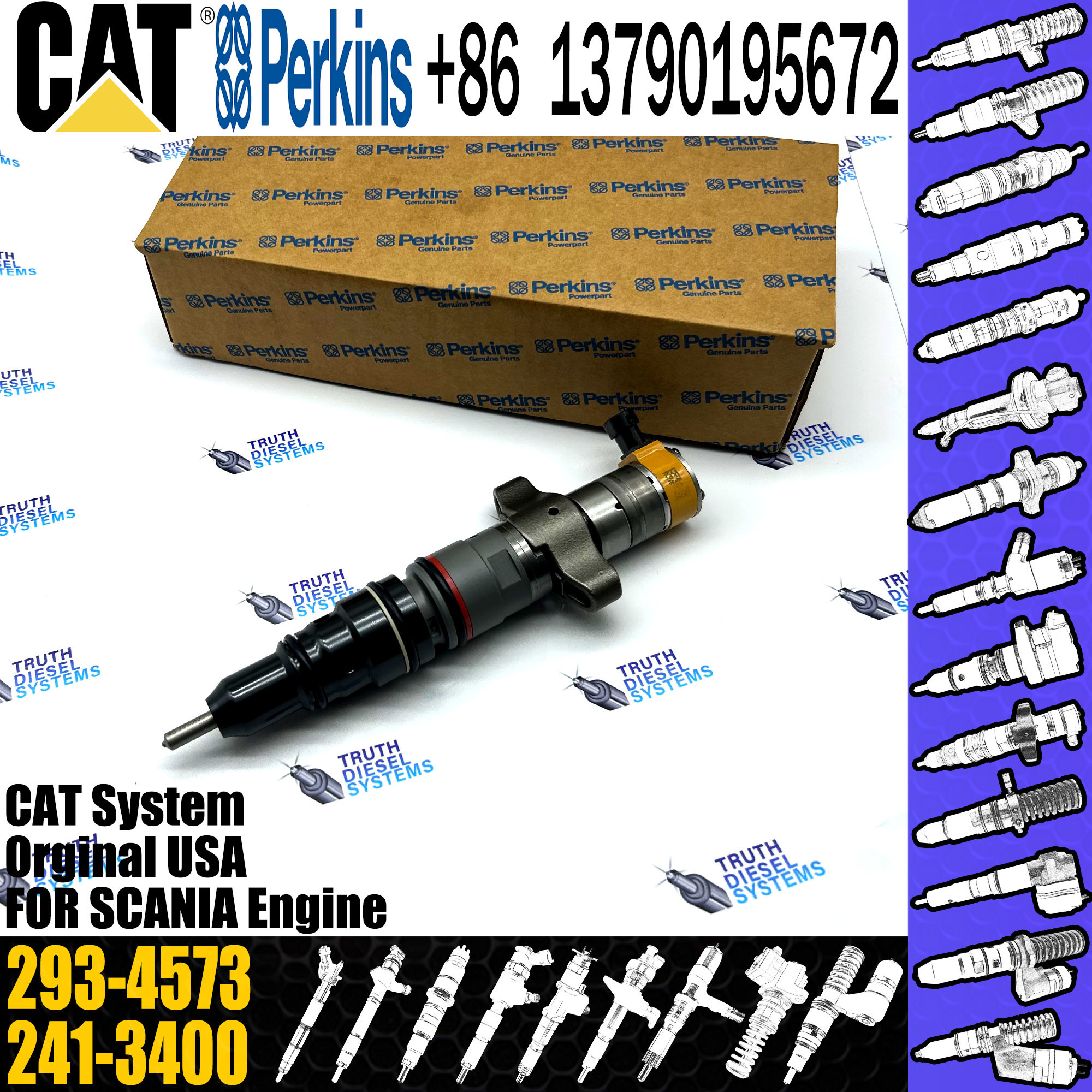 Fuel Diesel Injector 293-4573 267-9717 267-9710 267-3360 254-4340 254-4339 254-4330 169-8598 For CAT