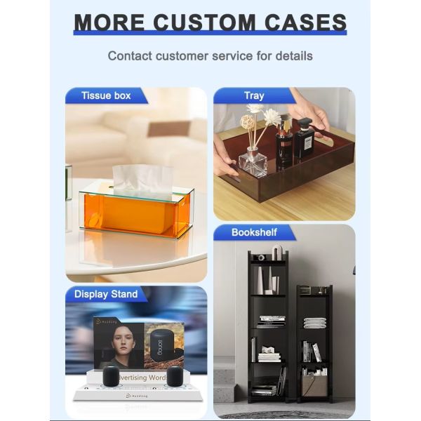 Custom Size Acrylic Figure Box Transparent Dustproof Display Case Stackable Blind Box with Lid