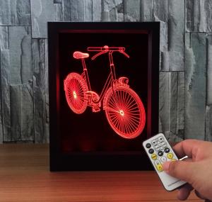 China 7 Colors Change Photo Frame 3D LED Night Light with Remote Control Ideal For Birthday Gifts And Party Decoration on sale