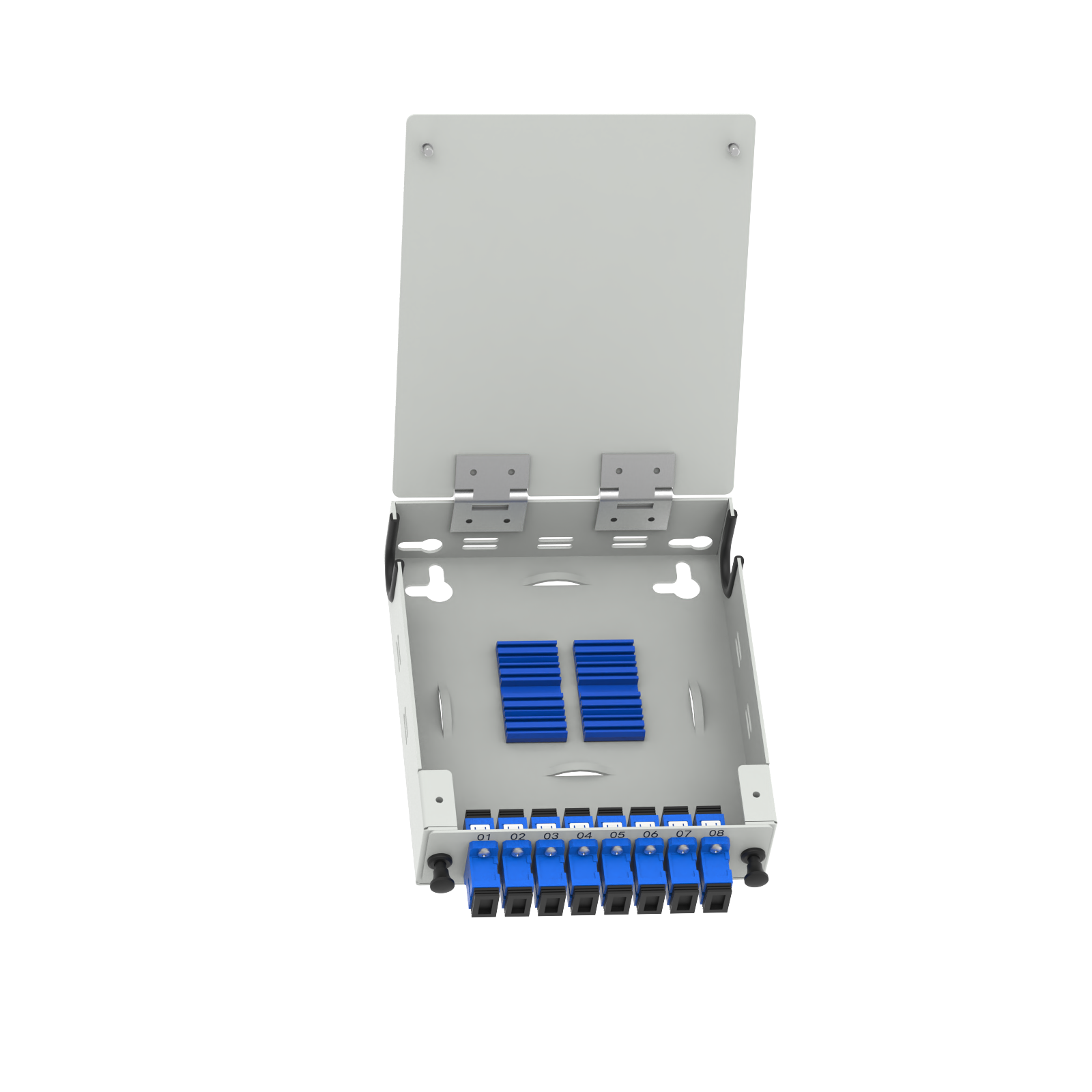 8 Core SC UPC Type Fiber Optic FTTH Terminal Box for FTTX Distribution in ODN Network