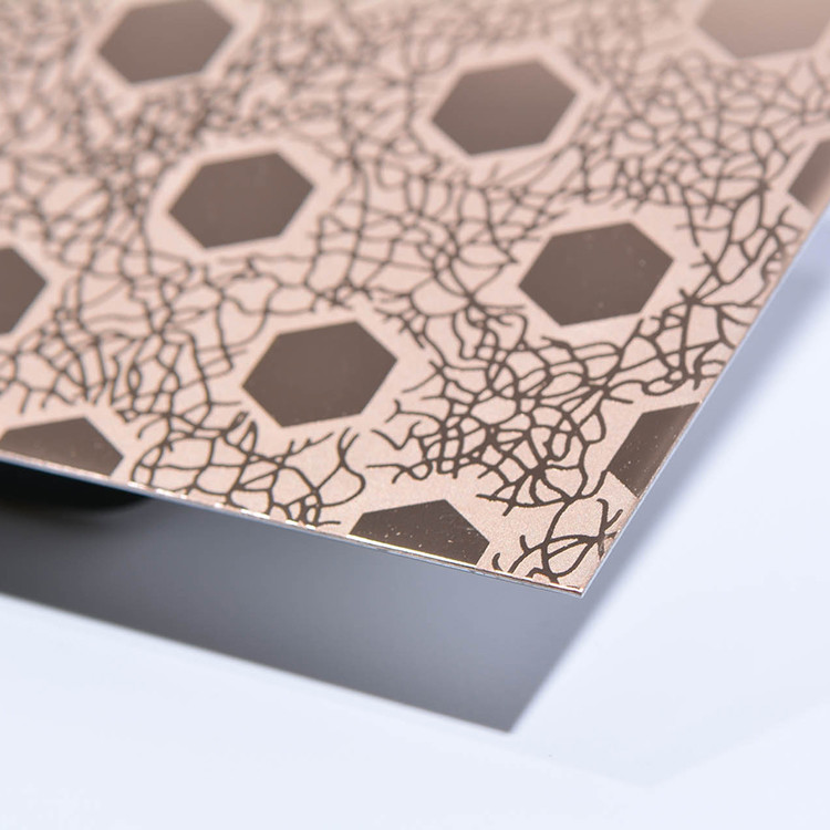 Modern Stainless Steel Wall Cladding Sheet Plate SUS304 201 0.3mm - 3mm Etched