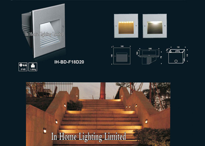 IP65 Soft and Indirect 3020 SMD Recessed LED Wall Lights Warm White 3 Watt