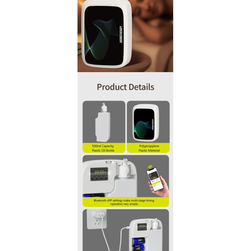 Eco Friendly Aroma Diffusers With Timing Function Commercial Wall Mounted Scent Diffuser
