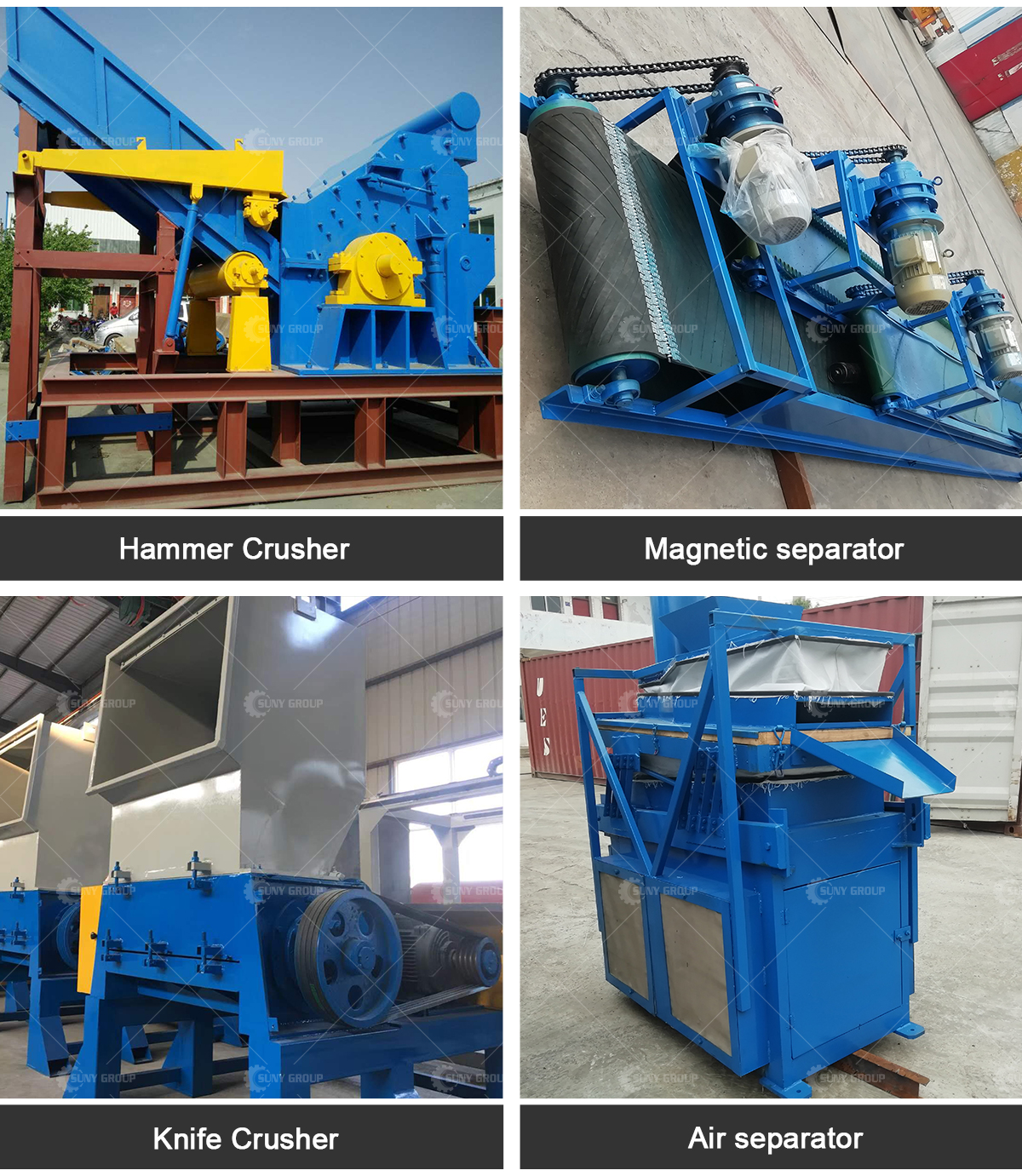 99% Pure Copper Scrap Brass Tube Crushing Separating Machine with Magnetic Separator