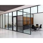 Tempered Glass Partition Wall , Foldable Divider Partition Wall Single Glazed