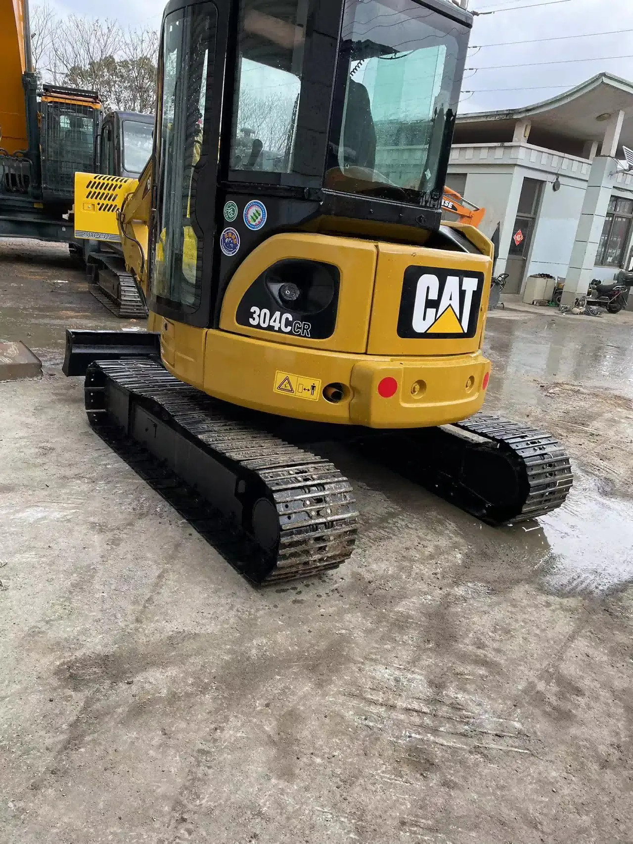 4 Ton Mini Caterpillar 304C Used CAT Steel Tracked Excavators Engineering Diggers