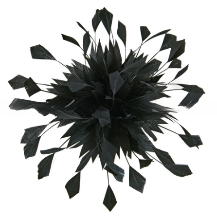 15x15cm Goose Millinery Feather Flowers Feather Mounts With Wire Accessory Pattern Dyed