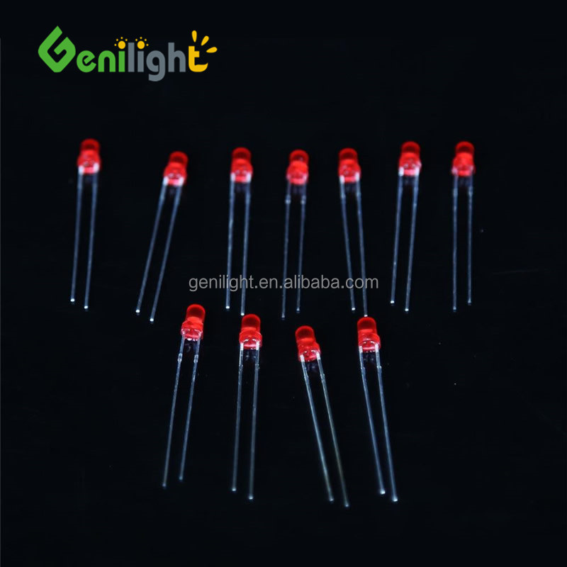 3Mm F3 Red LED Diode DC3V 20MA Ampoule Lampes Composants Current Max None