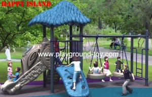 Quality Outdoor LLDPE Children Swing Sets Childrens Wooden Swing Sets For Amusement Park RKQ-5156A for sale