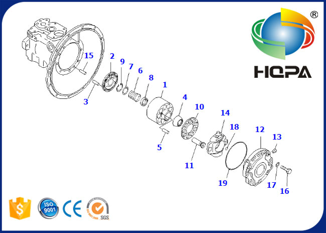 708-1W-00111KT 708-1W-00111 Hydraulic Main Pump Seal Kit for Komatsu PC60-7