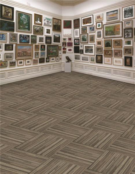 3 - 4 Mm Pile Height Modern Carpet Tiles Tufted Multi - Level Loop Pile Construction