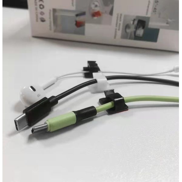 Durable Cord Clamp Holder Cable Clip Adhesive Square Convenient