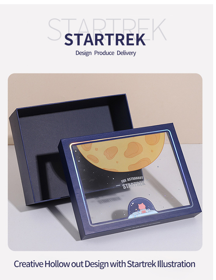 Rectangle Star Trek Gift Box Recycable Colorful Cosmetics Gift Packaging Box