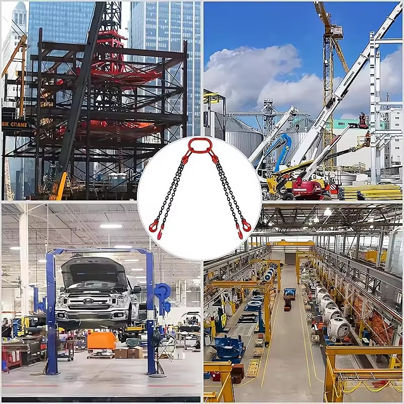 Double Hook Four Hook Sling Ring Lifting Chain Sling for Heavy-Duty Construction