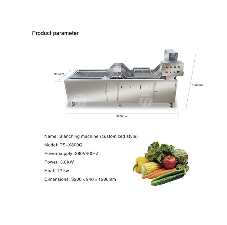 380V3.5KW Corn blanching and cleaning machine blanching machine high temperature and high pressure spray bubble cleaning